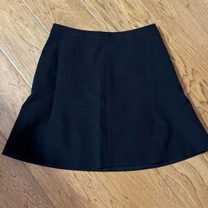 J. Crew A Line Mini Skirt Women’s 0 Black Lined Zipper Back Office Career